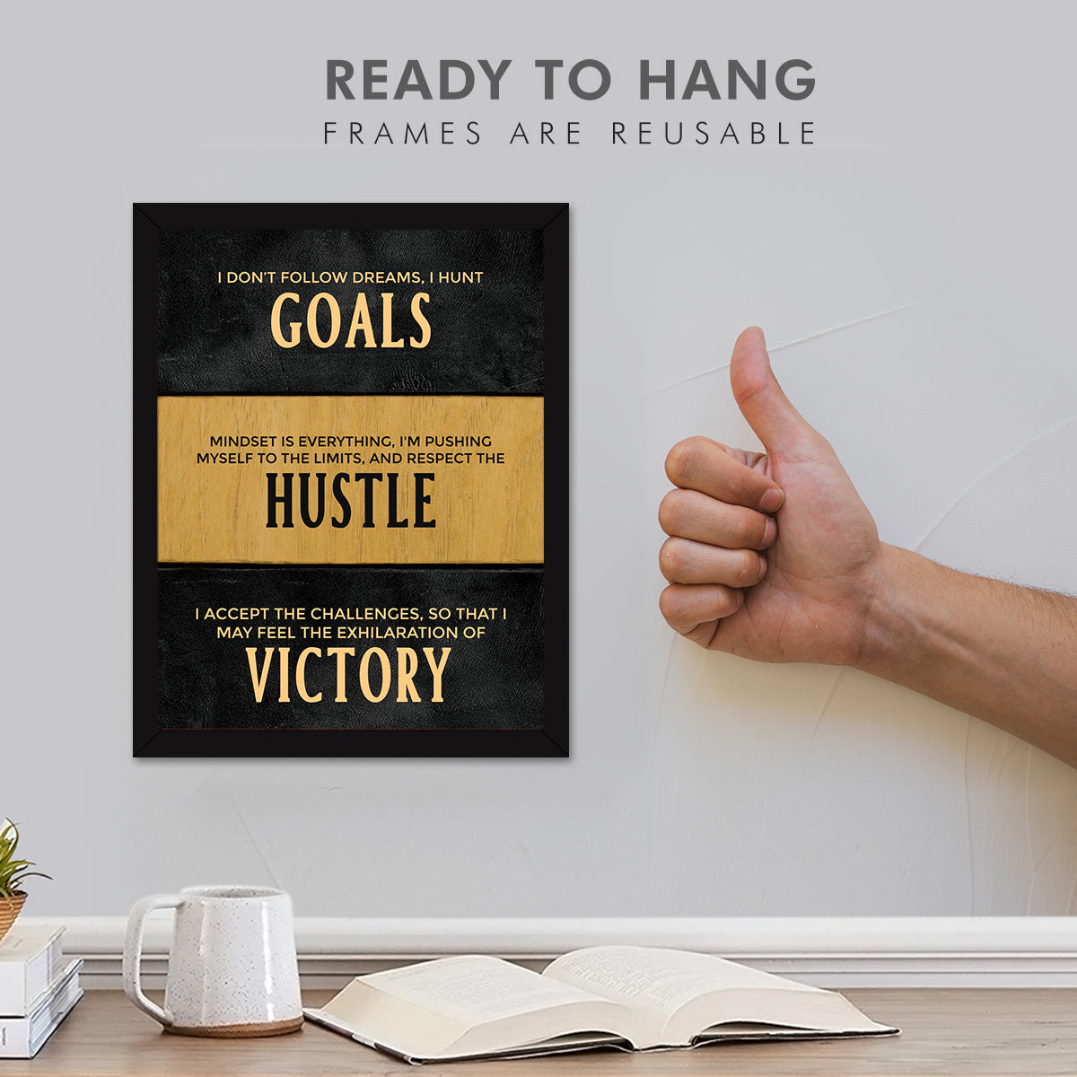 Inspirational Motivational Goals Hustle Victory