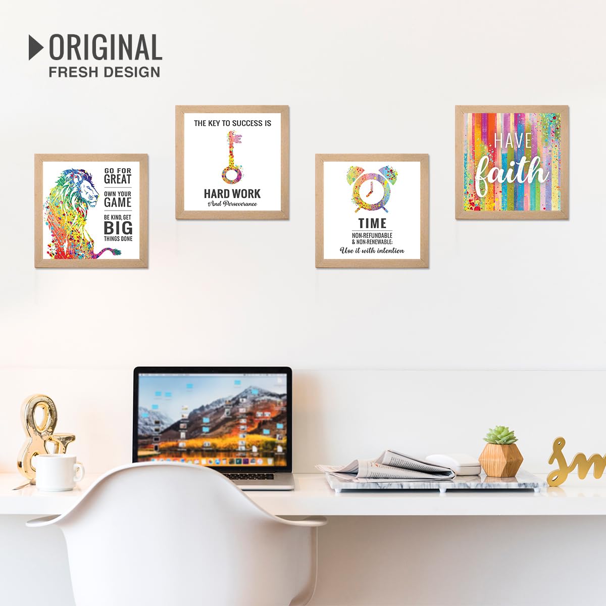 Motivational Inspirational Office (Set of 4)