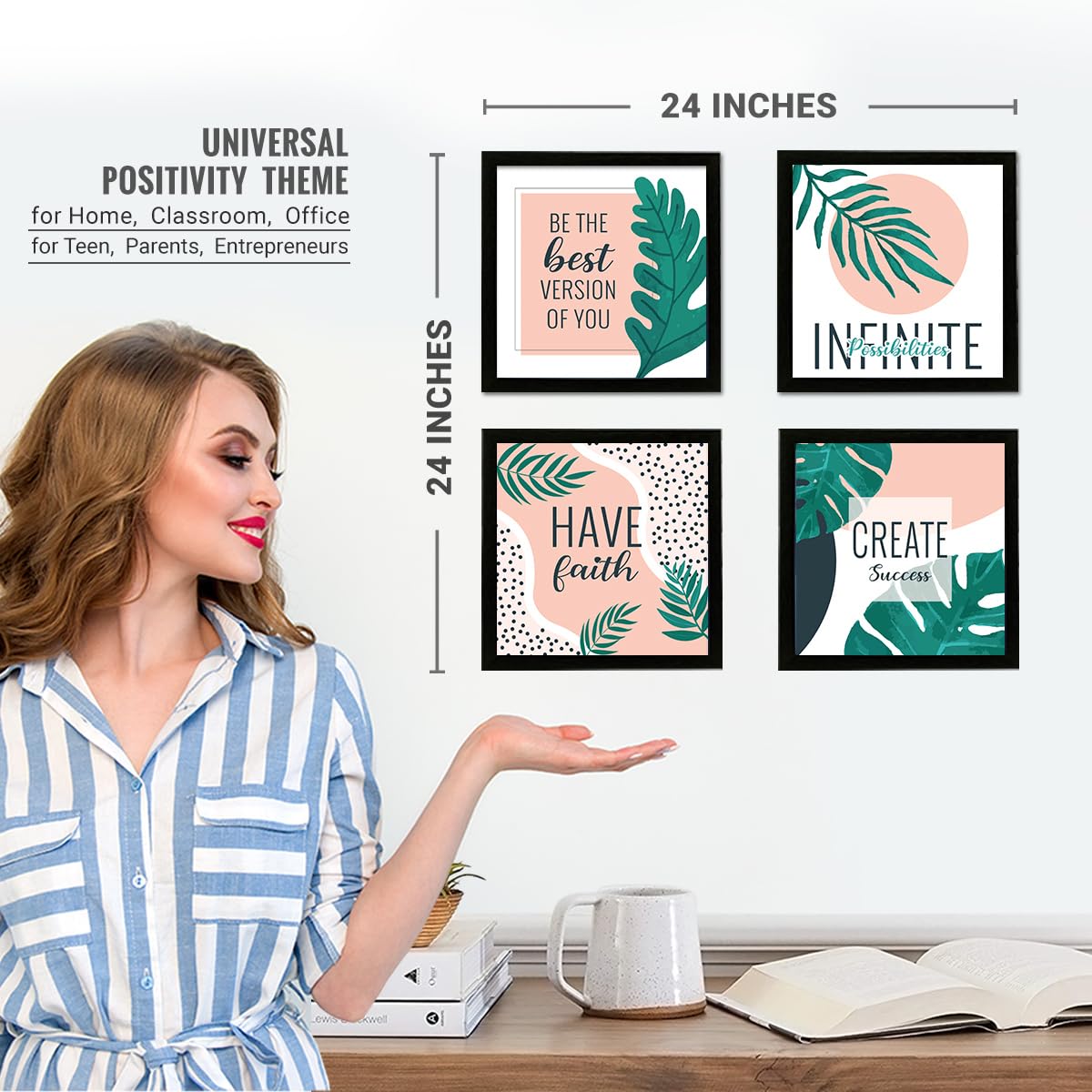 Motivational Inspirational Office (Set of 4)