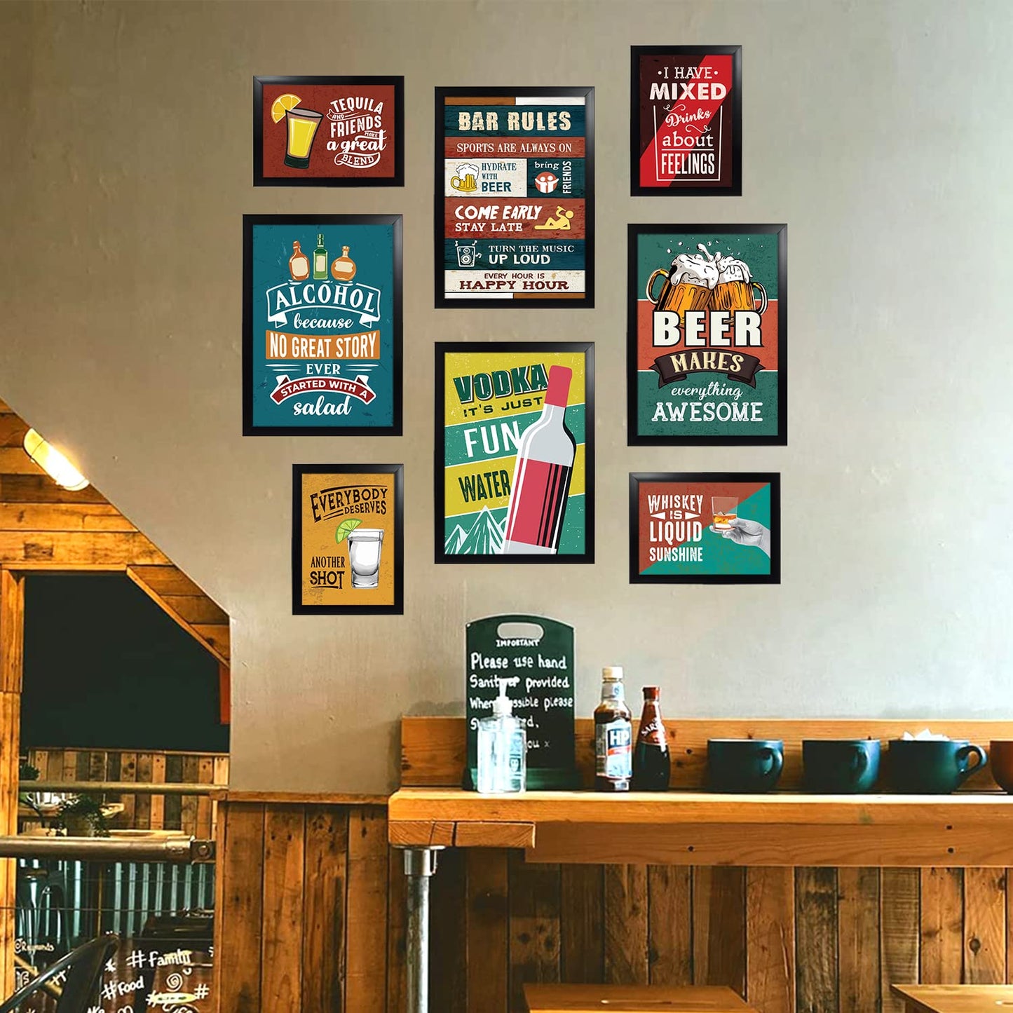 Bar, Vodka, Beer Quotes (Set of 8)