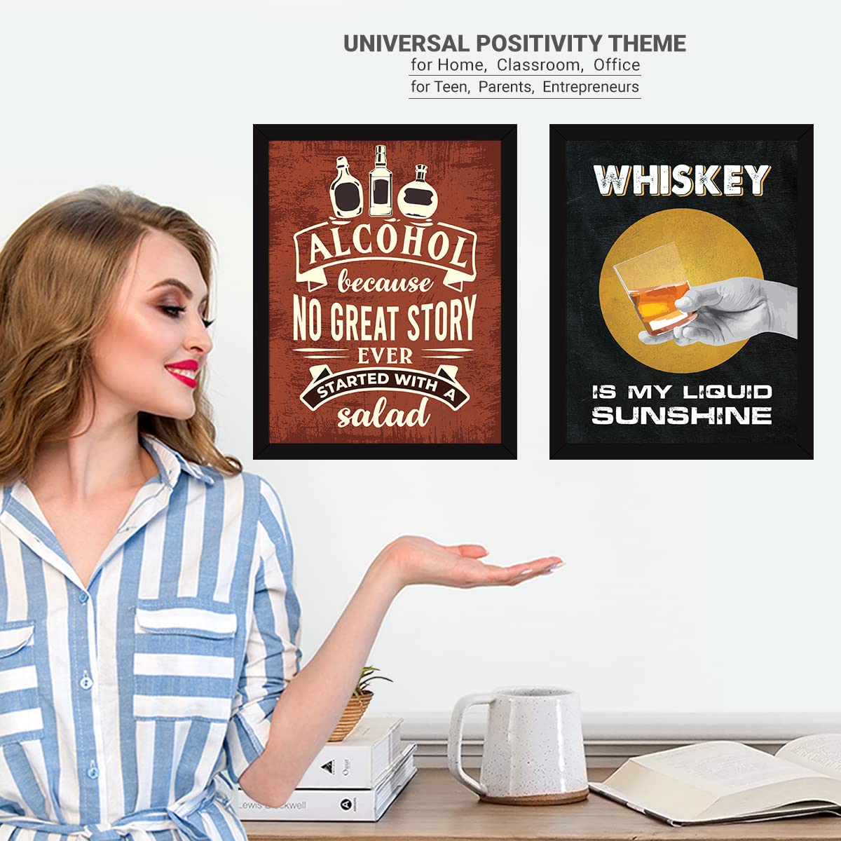 Bar, Alcohol, Whisky, Vodka Beer (Set of 4)