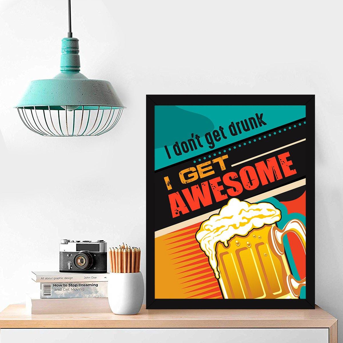 Chaka Chaundh – Bar & Alcohol Beer quotes wall poster frame - Chaka Chaundh
