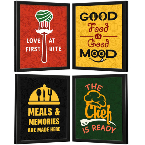 Kitchen Dining Quotes (Set of 4)