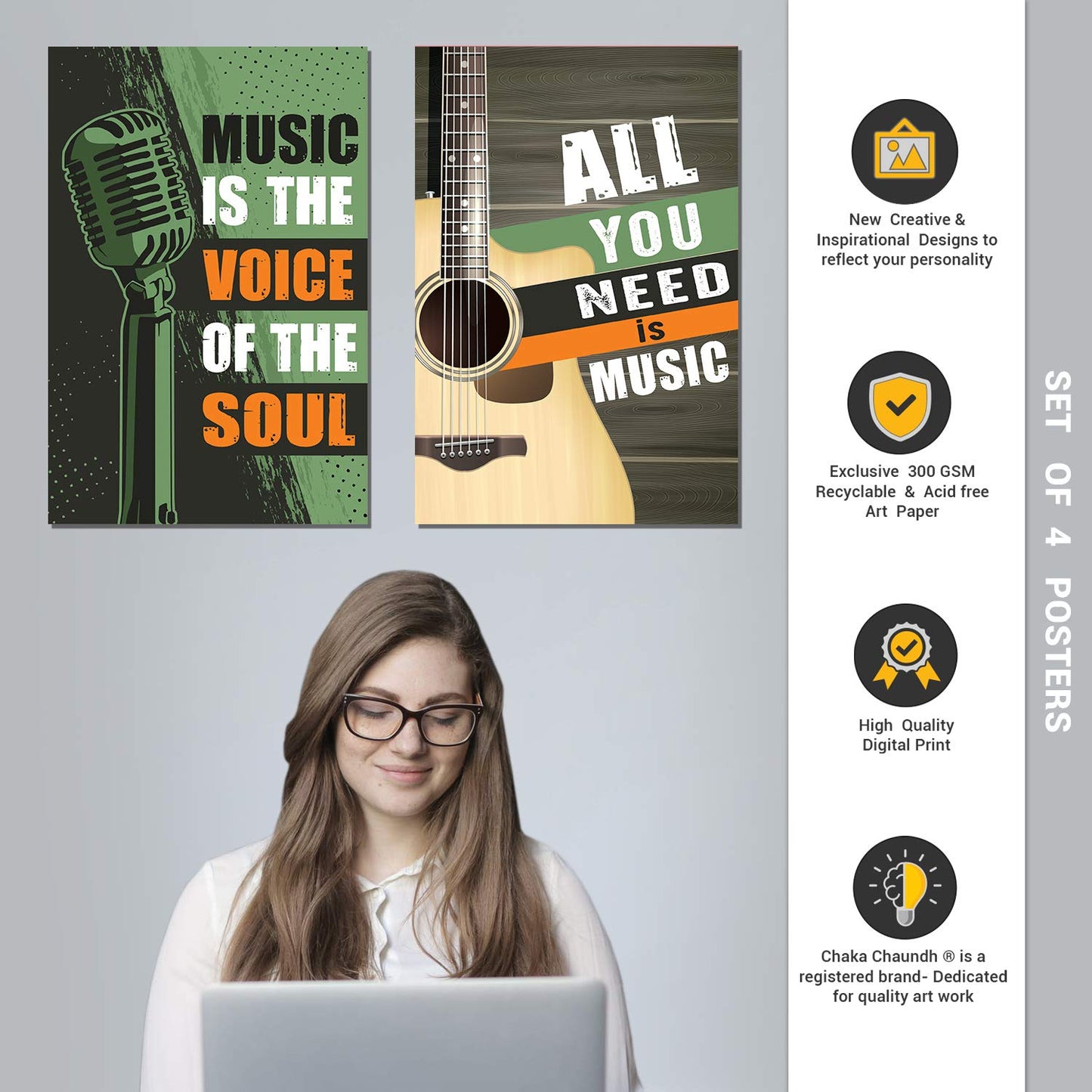 Music Quotes (Set of 4)