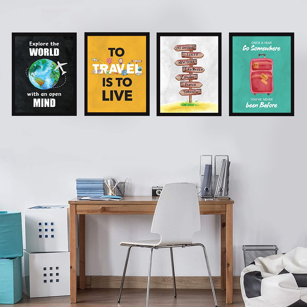 Travel Quotes Walls Frames (Set of 4)