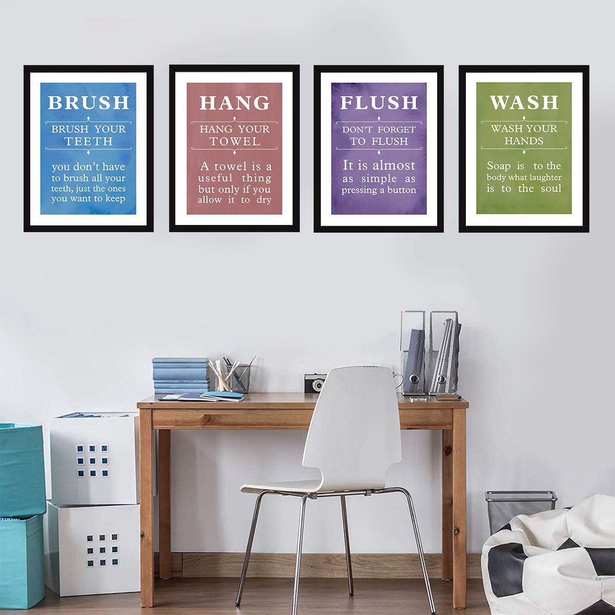 Bathroom Quotes (Set of 4)