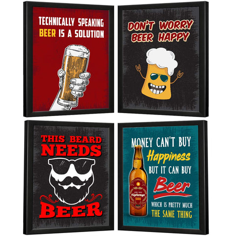 Bar Beer Quotes (Set of 4)