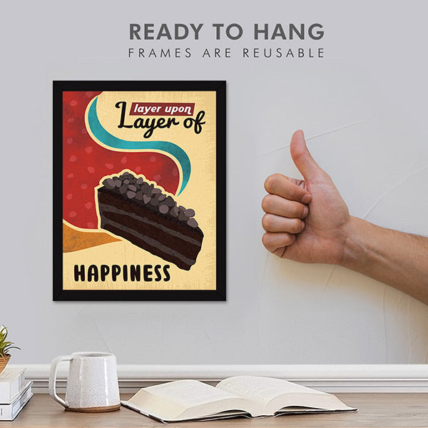 Kitchen Bakery cake food Quotes (Set of 4)