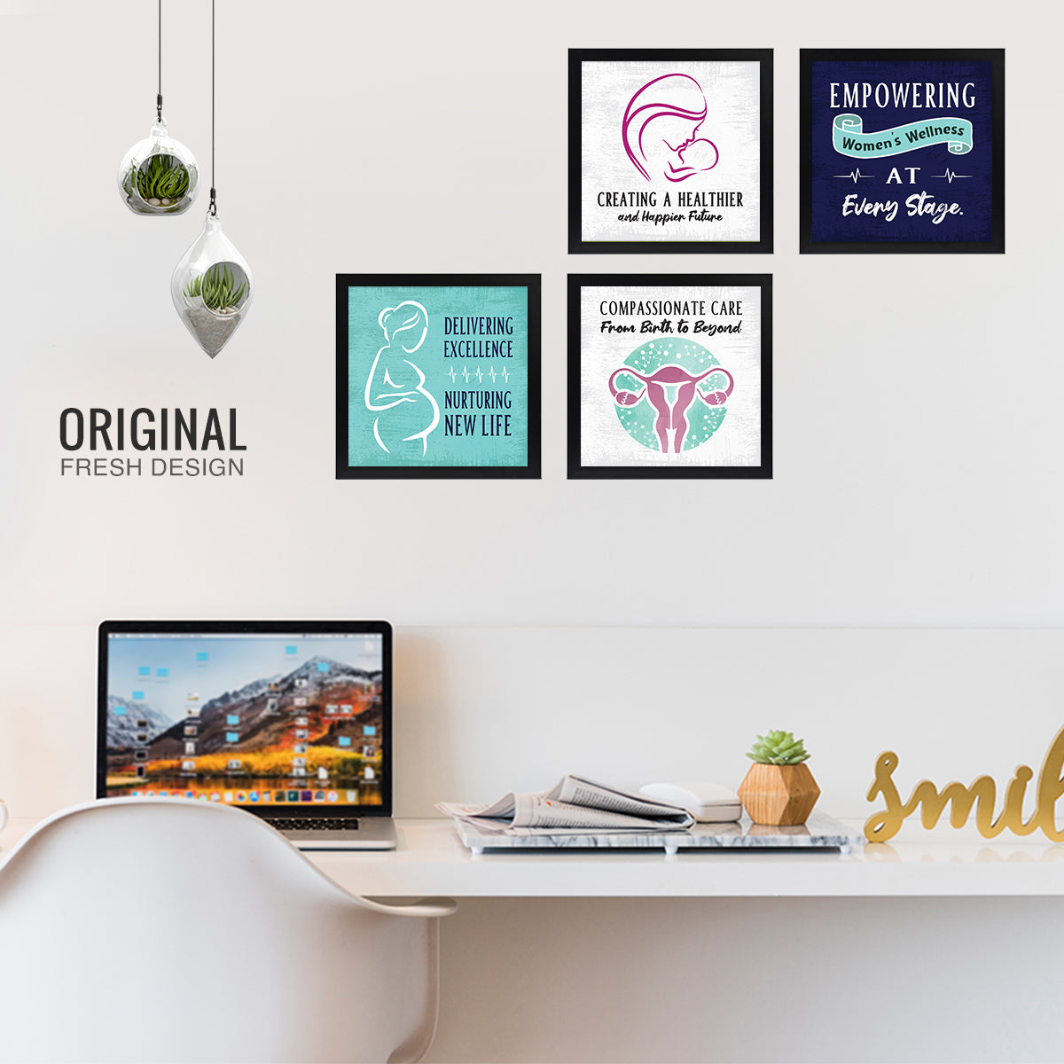 Gynecologist - Obstetrician - Doctor - Set of 4