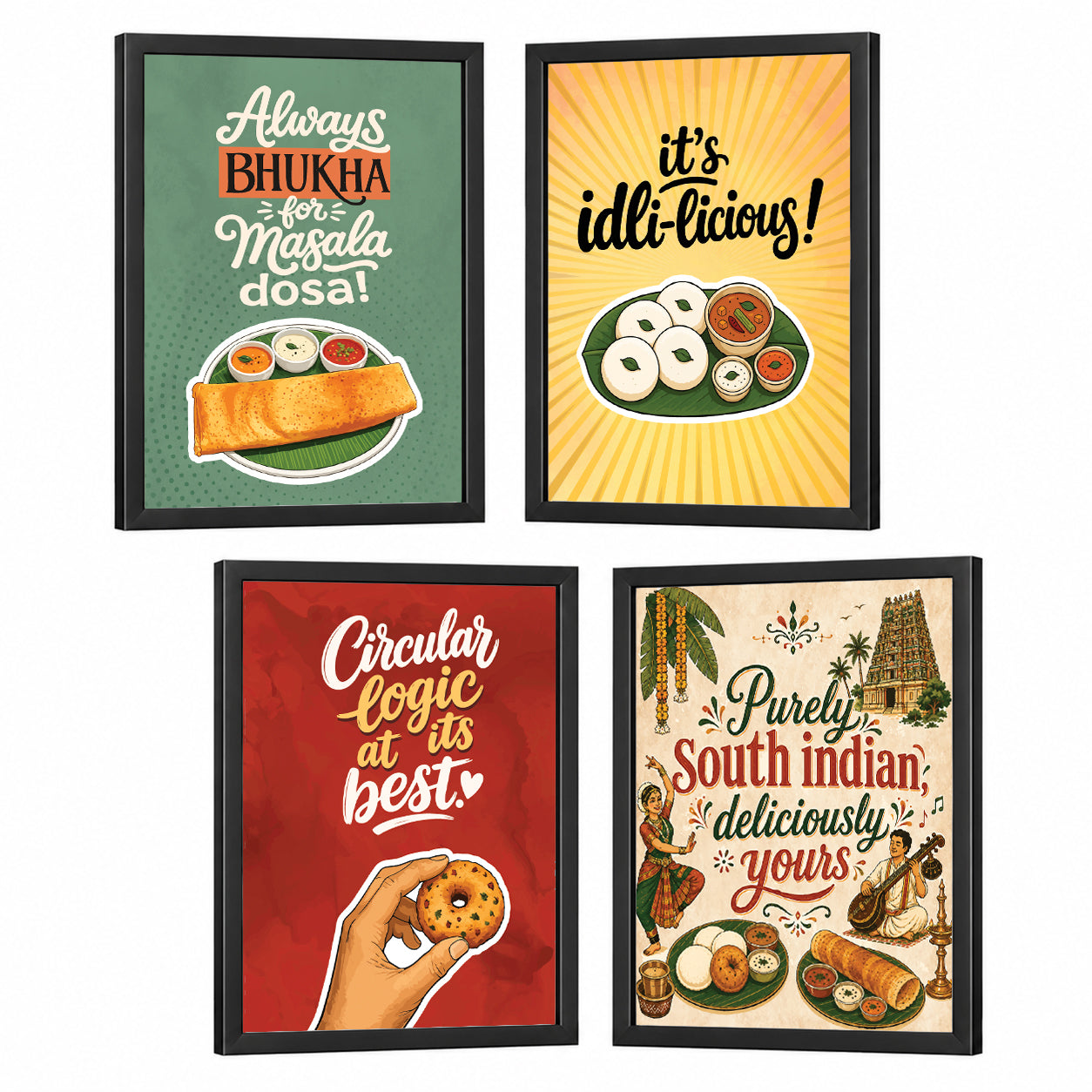 Restaurant South Indian Food Dosa Idli(Set of 4)