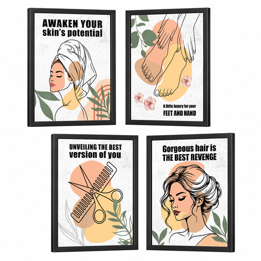 Beauty Parlour  Quotes Set of 4