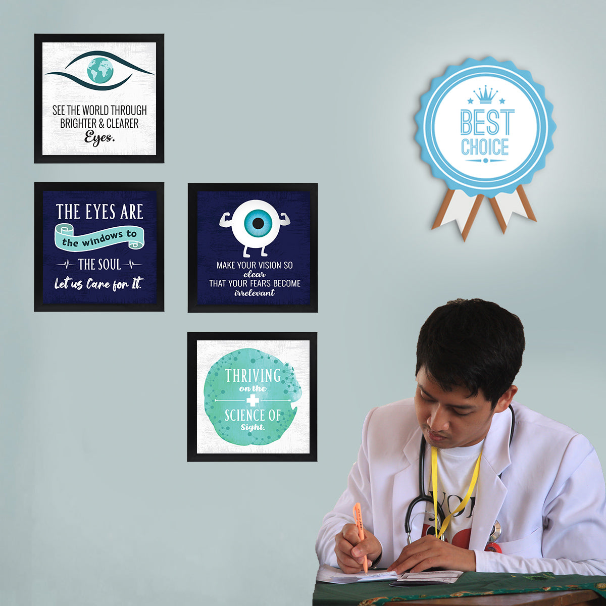 Ophthalmologist Eye Doctor - Set of 4