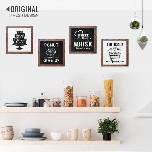 Kitchen Bakery cake food Quotes (Set of 4)