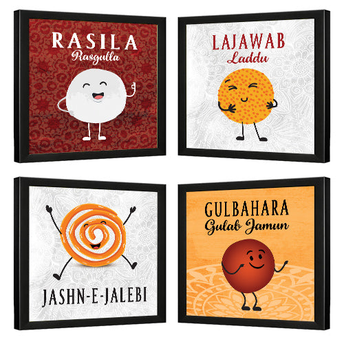 Mithai Sweets Restaurant Quotes (Set of 4)