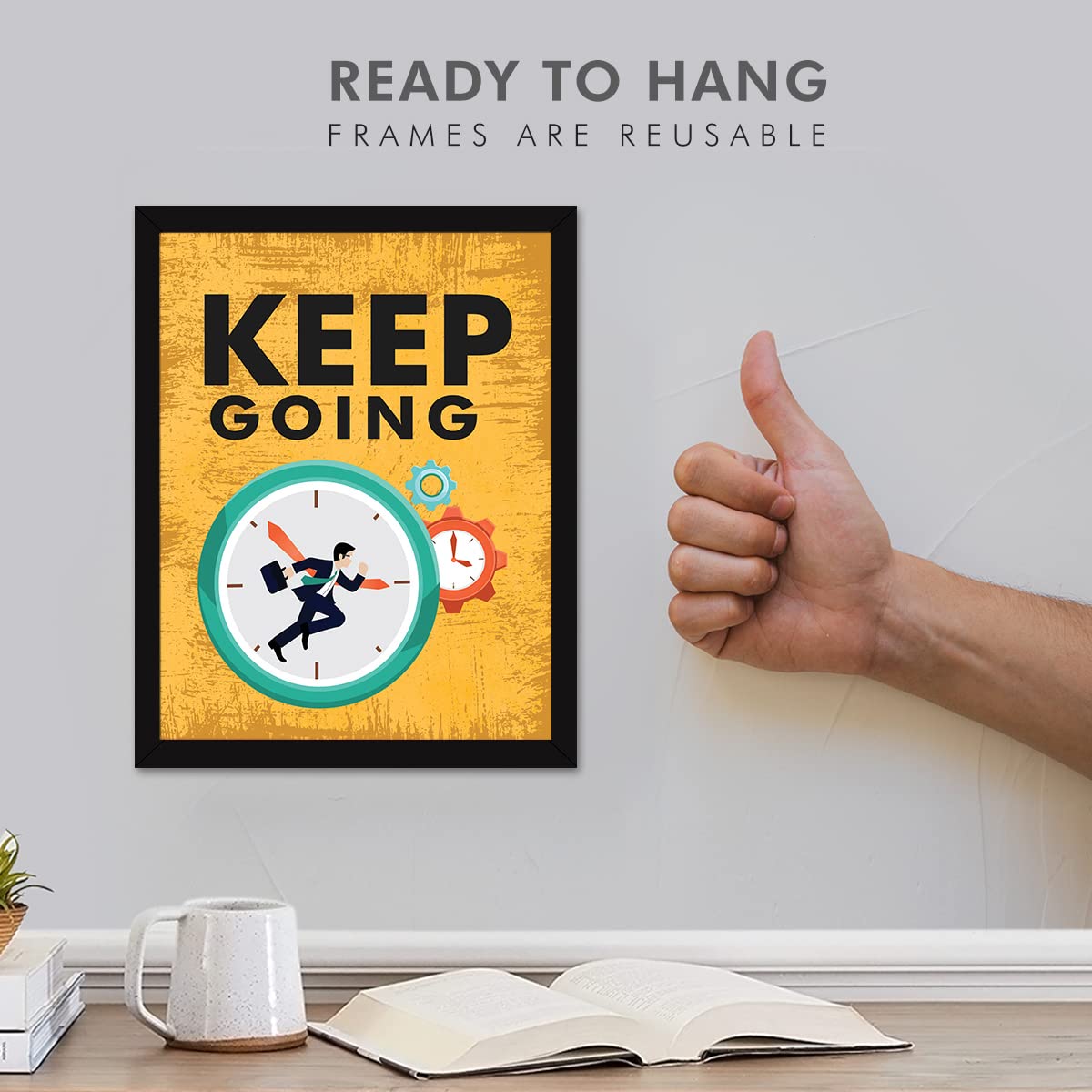 Motivational Quotes Keep Going Dream Big (Set of 4)