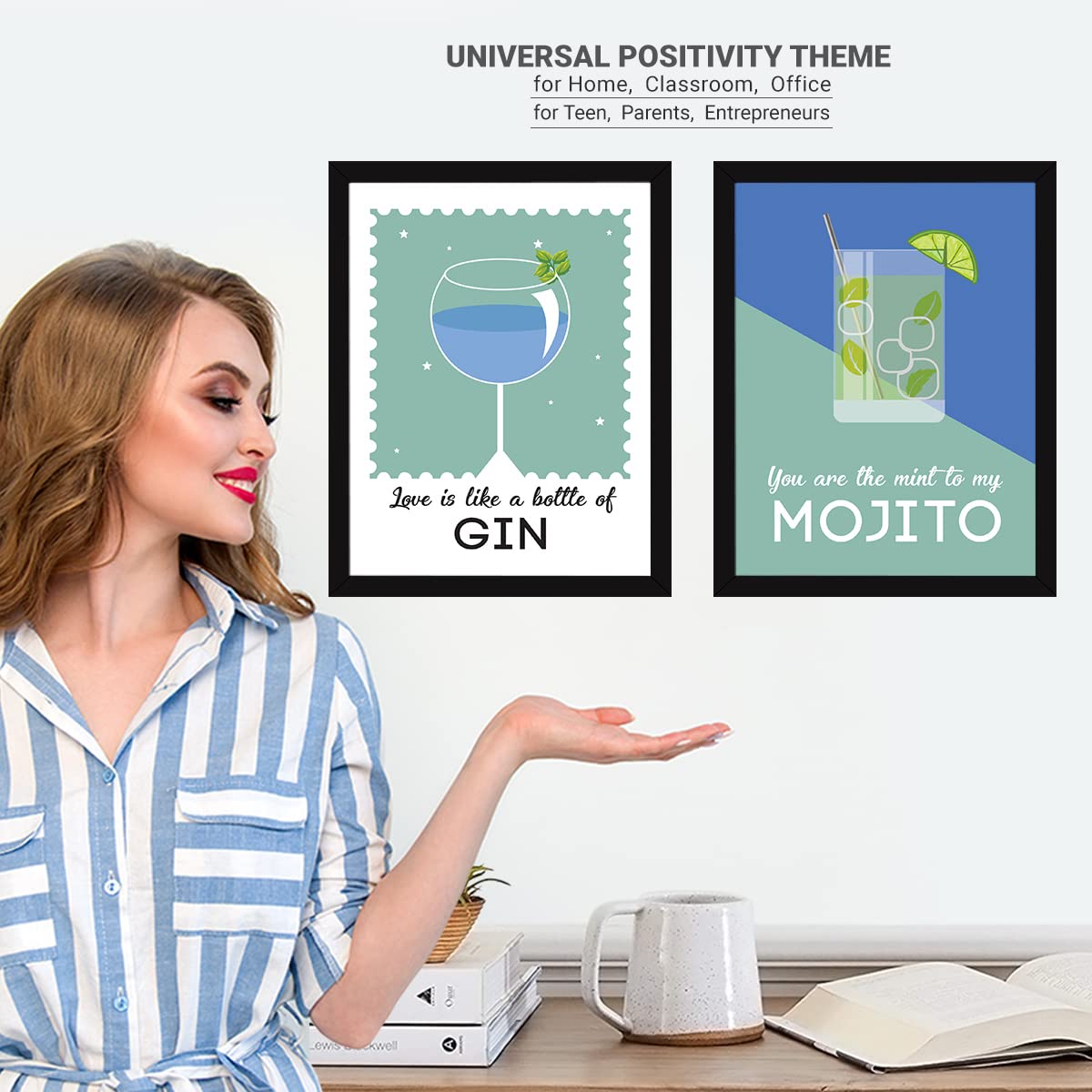 Bar Cocktail Quotes (Set of 4)