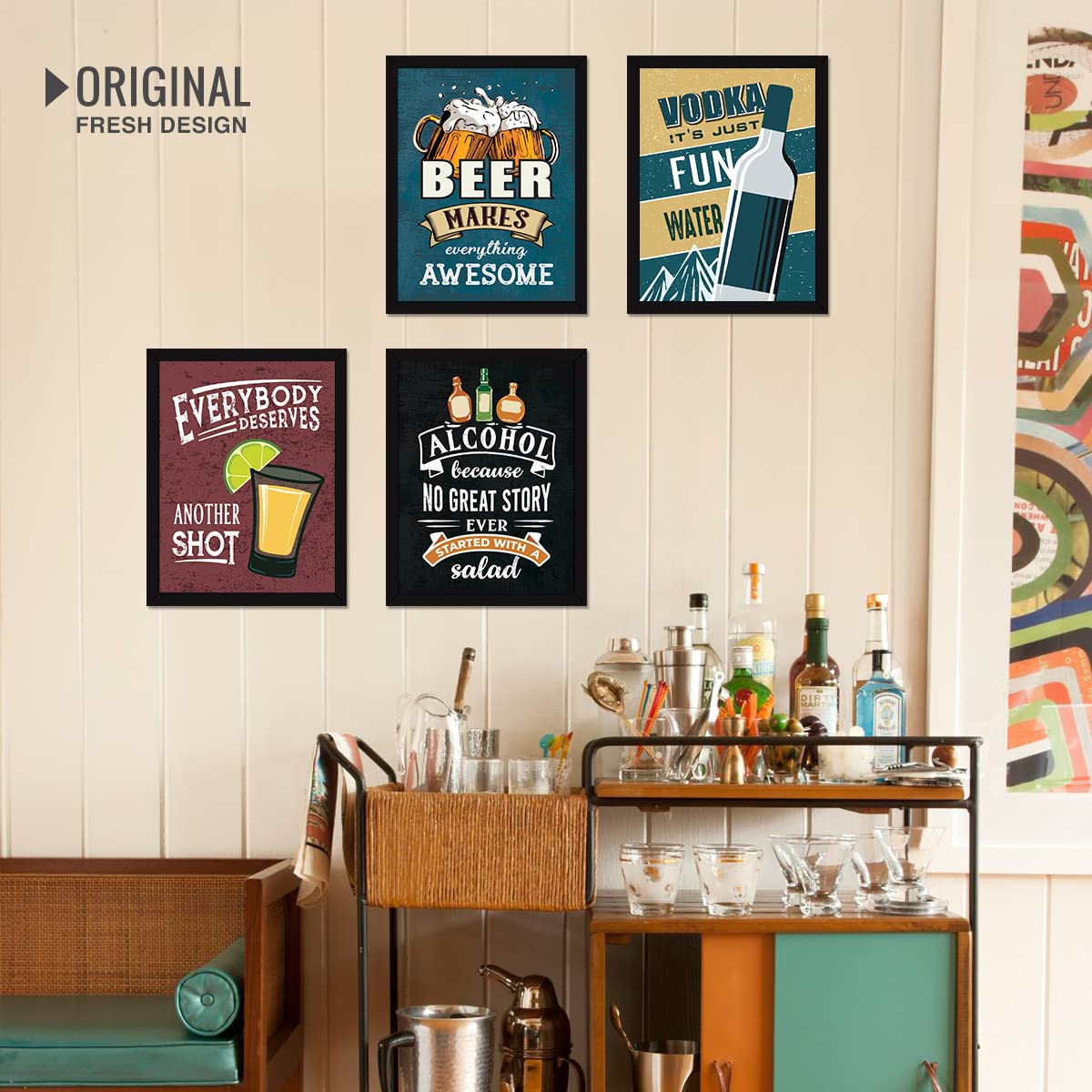 Bar Vodka Quotes (Set of 4)