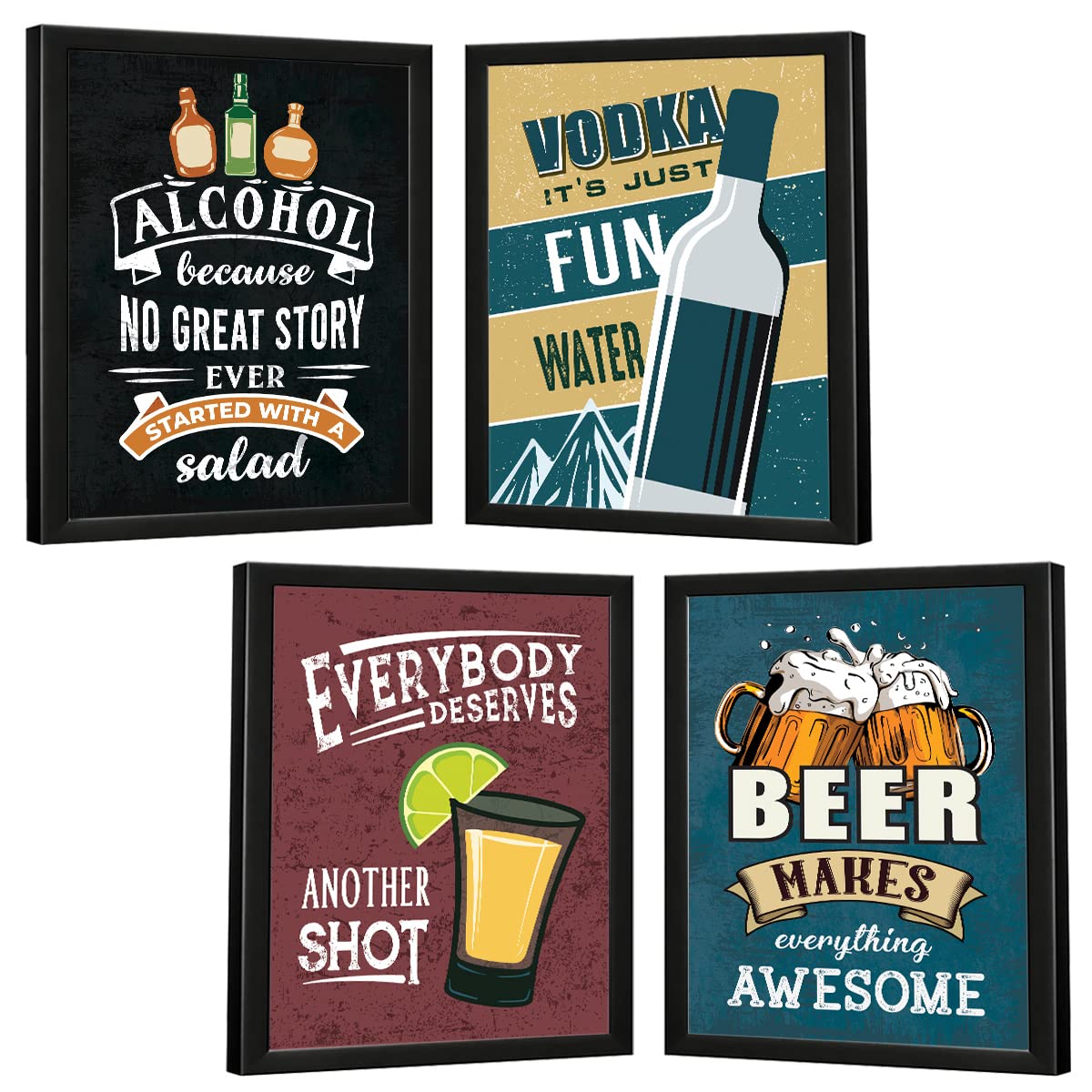 Bar Vodka Quotes (Set of 4)