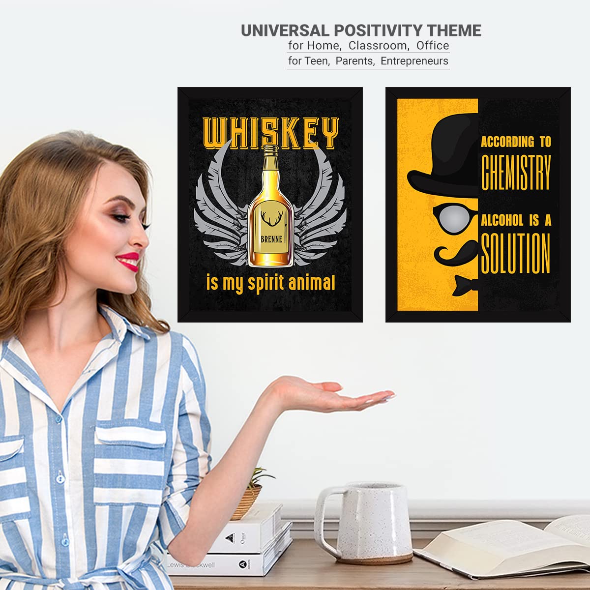 Bar, Alcohol, Whisky,  (Set of 4)
