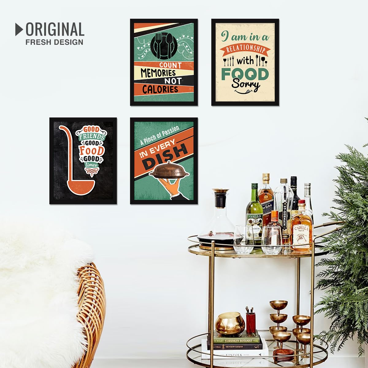 Restaurant Kitchen Dining Food (Set of 4)