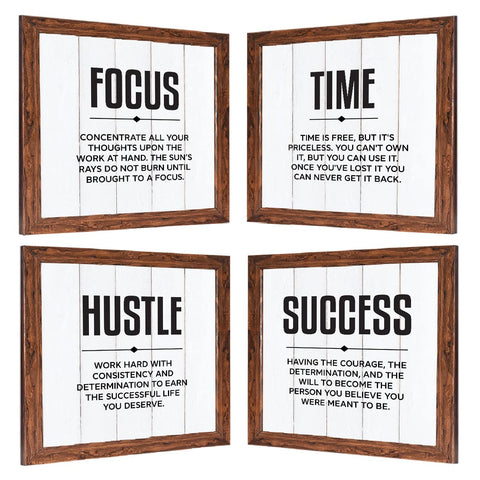 Motivational Inspirational Office (Set of 4)