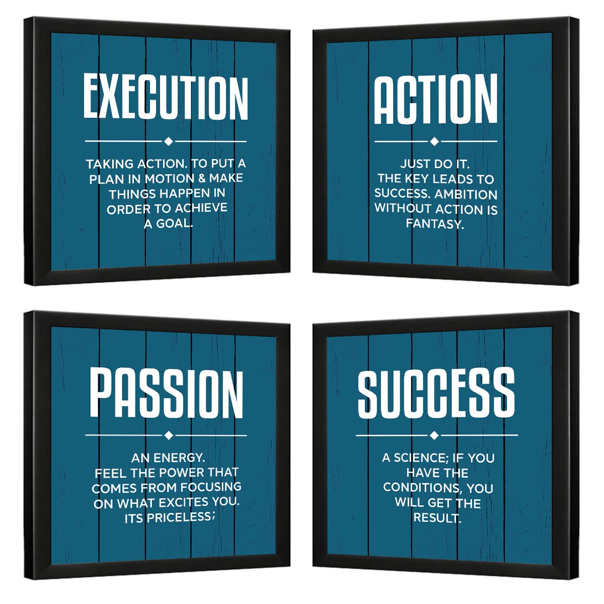 Motivational Inspirational Office (Set of 4)