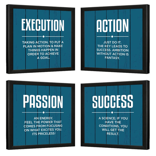 Motivational Inspirational Office (Set of 4)