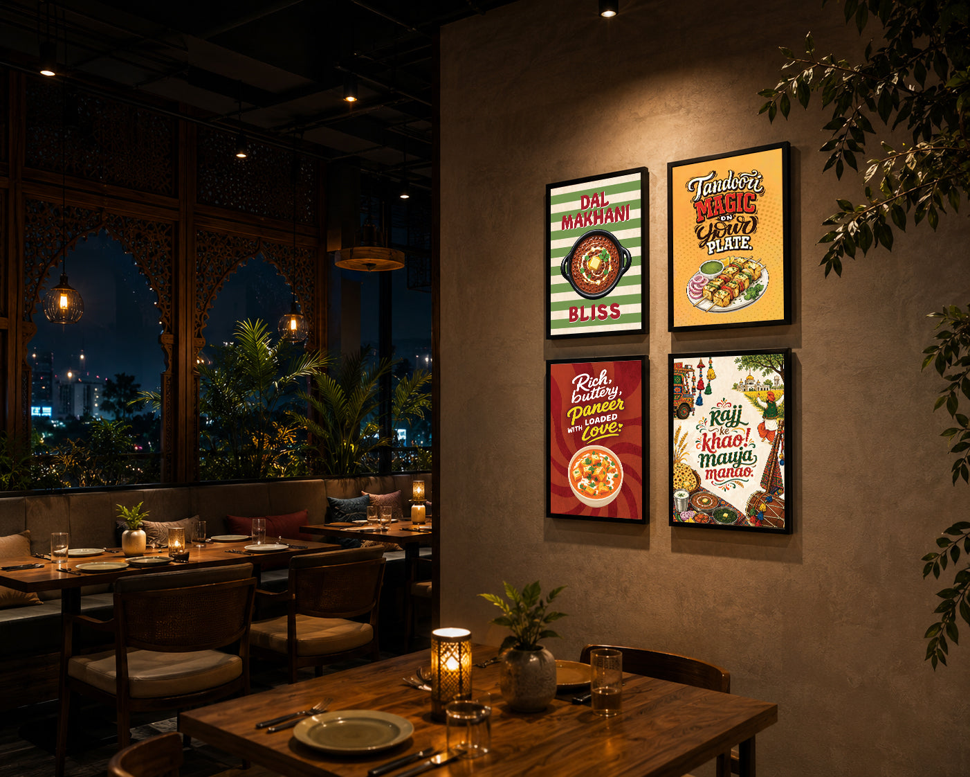 Restaurant Panjabi Food (Set of 4)