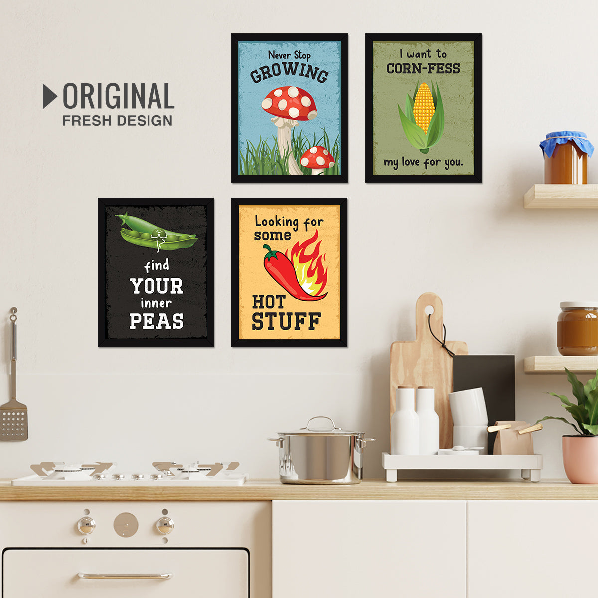 Restaurant Kitchen Dining Food (Set of 4)