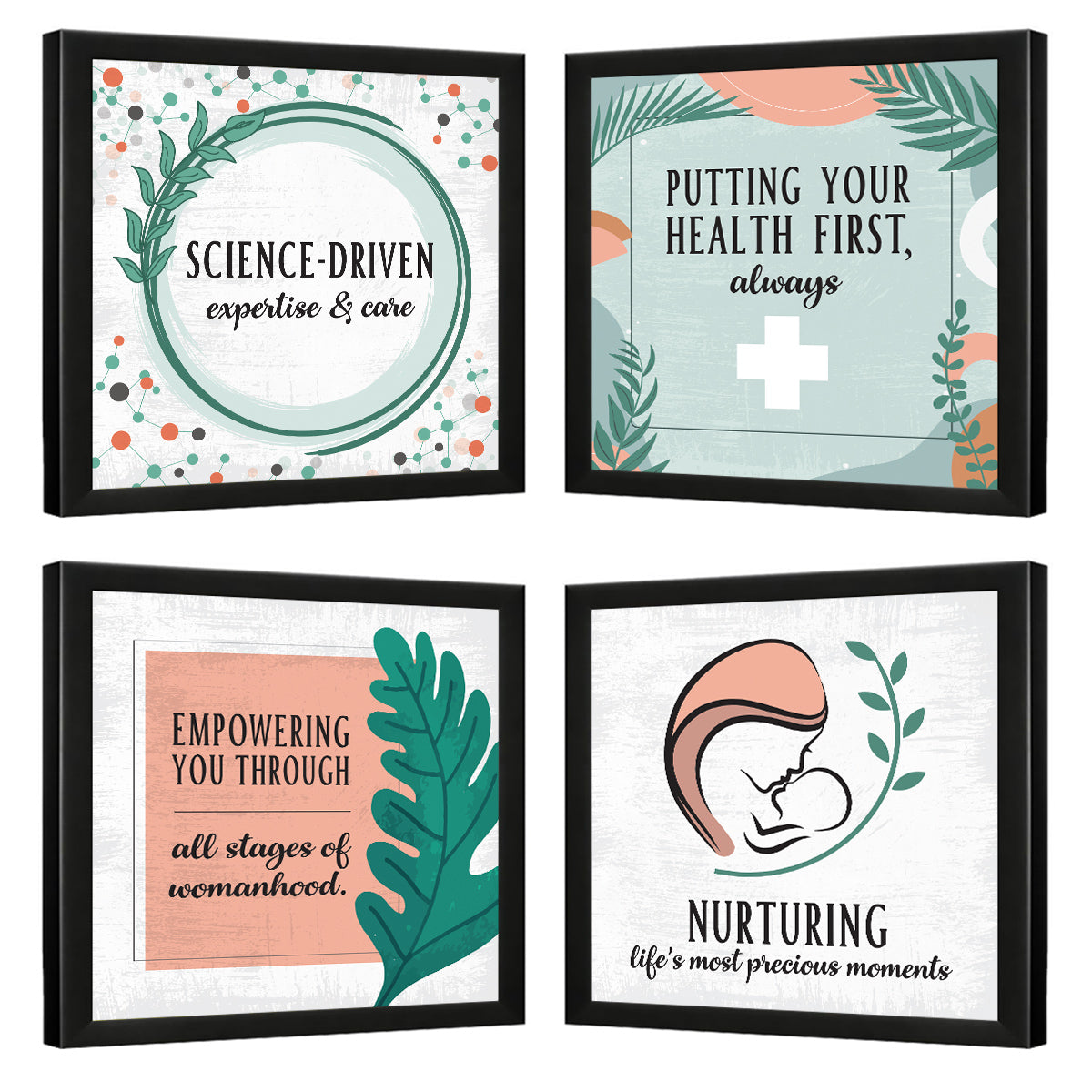 Gynecologist - Obstetrician - Doctor - Set of 4