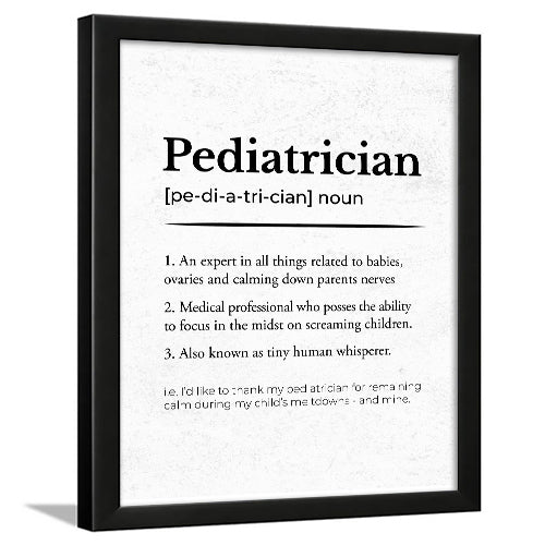 Pediatrician Children Doctor Wall Frame