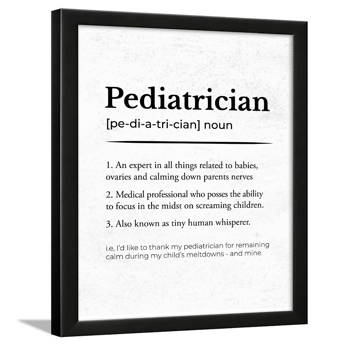 Pediatrician Children Doctor Wall Frame
