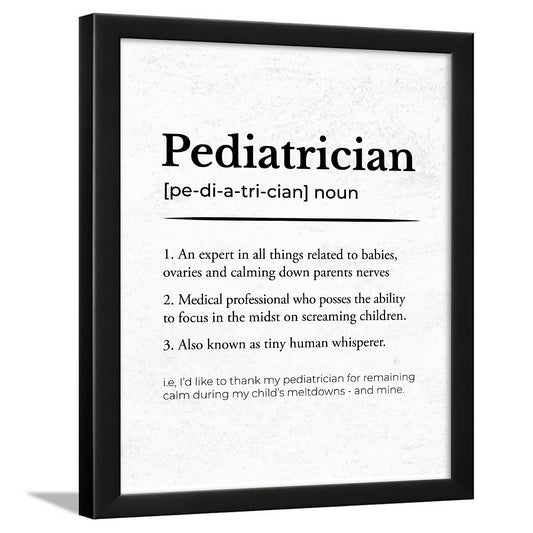 Pediatrician Children Doctor Wall Frame