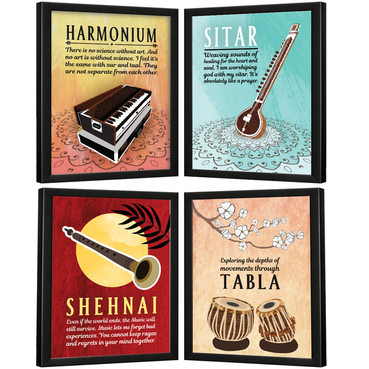 Music Quotes (Set of 4)