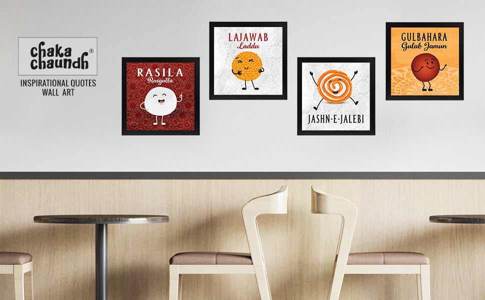Mithai Sweets Restaurant Quotes (Set of 4)