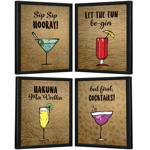 Cocktail Quotes(Set of 4)