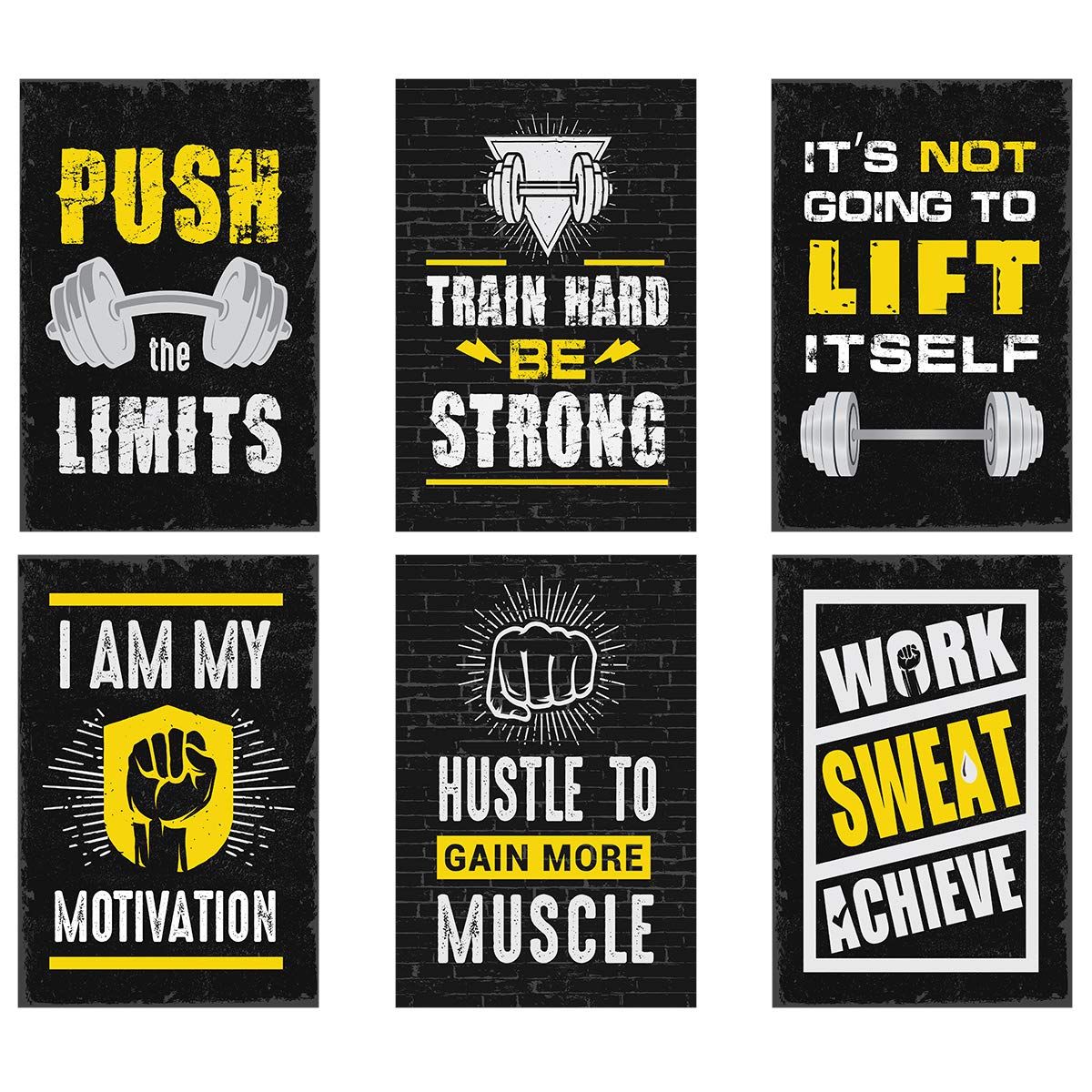 Gym Poster (Set of 6)