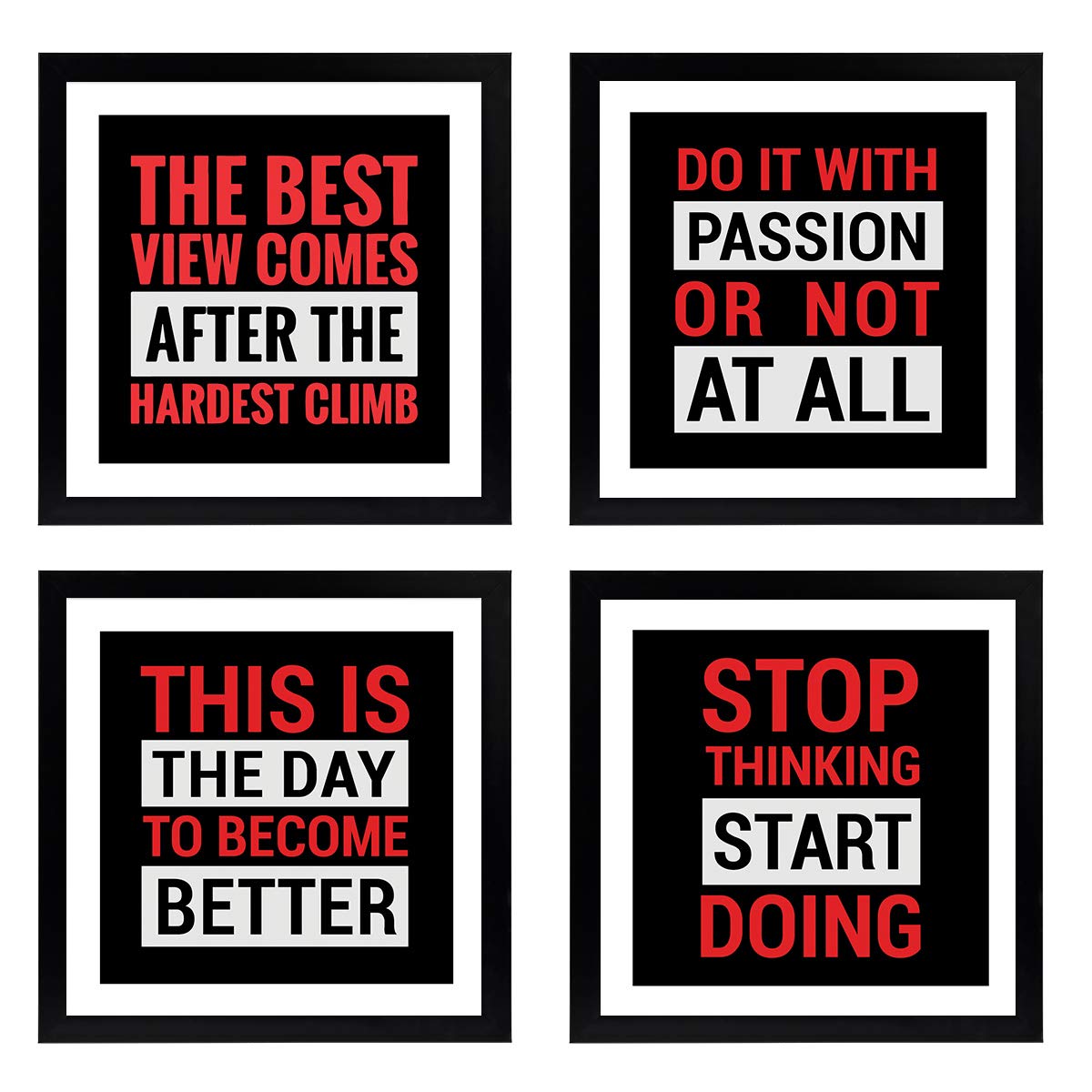 Motivational Quotes (Set of 4)