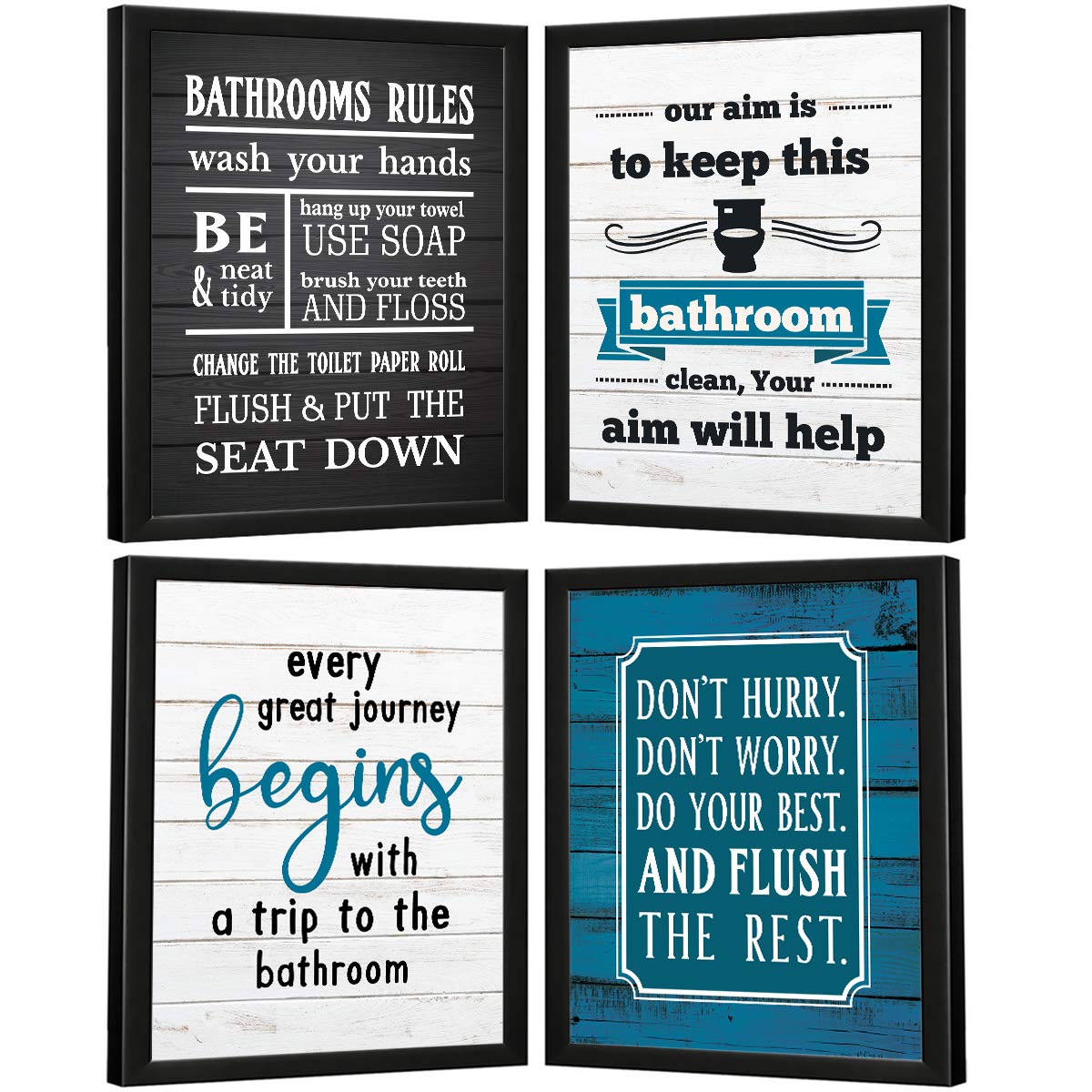 Bathroom Quotes (Set of 4)