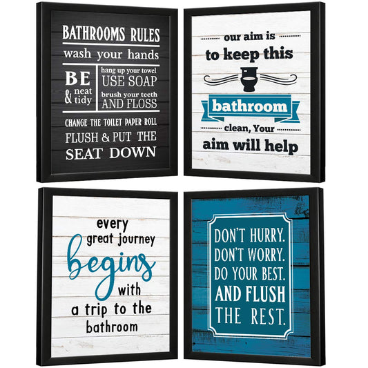 Bathroom Quotes (Set of 4)