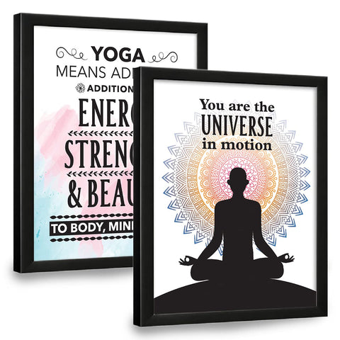 Yoga Quotes Wall Frames (Set of 2)