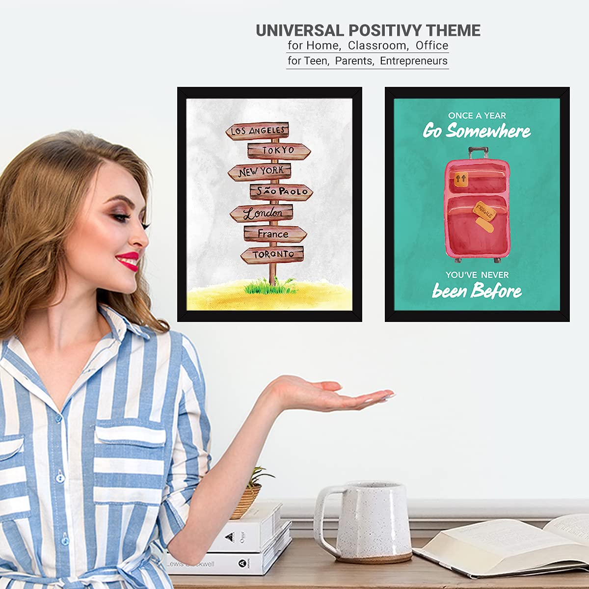 Travel Quotes Walls Frames (Set of 4)