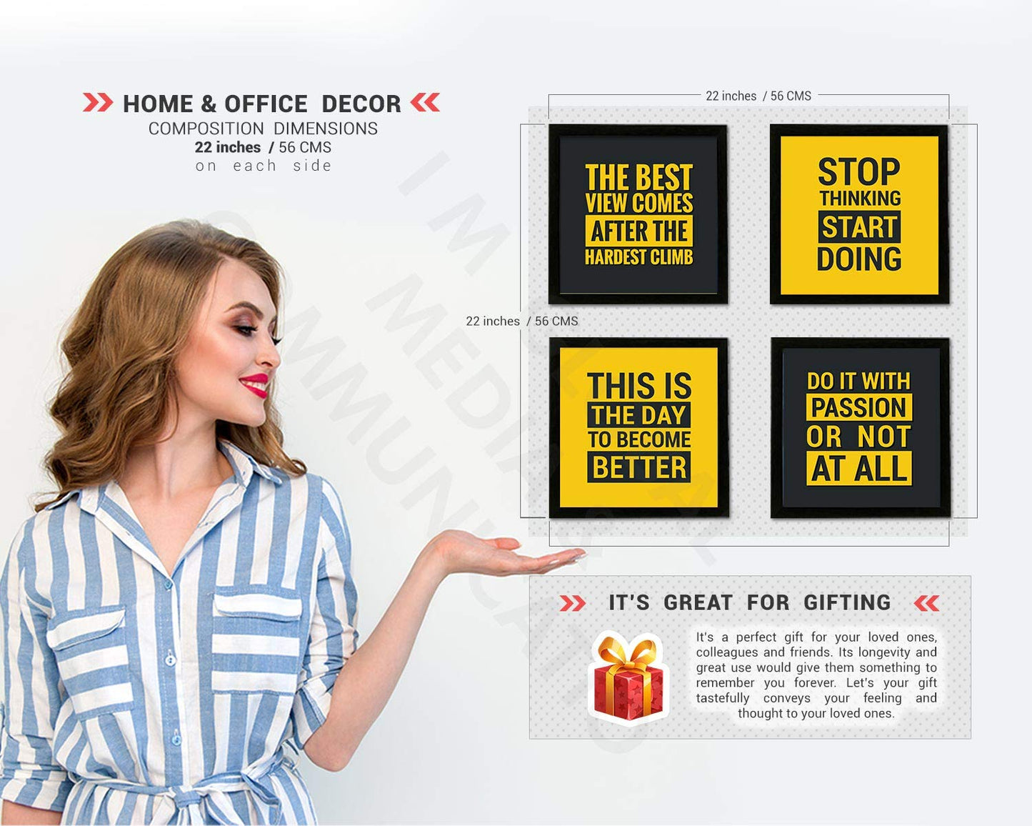 Motivational Quotes (Set of 4)