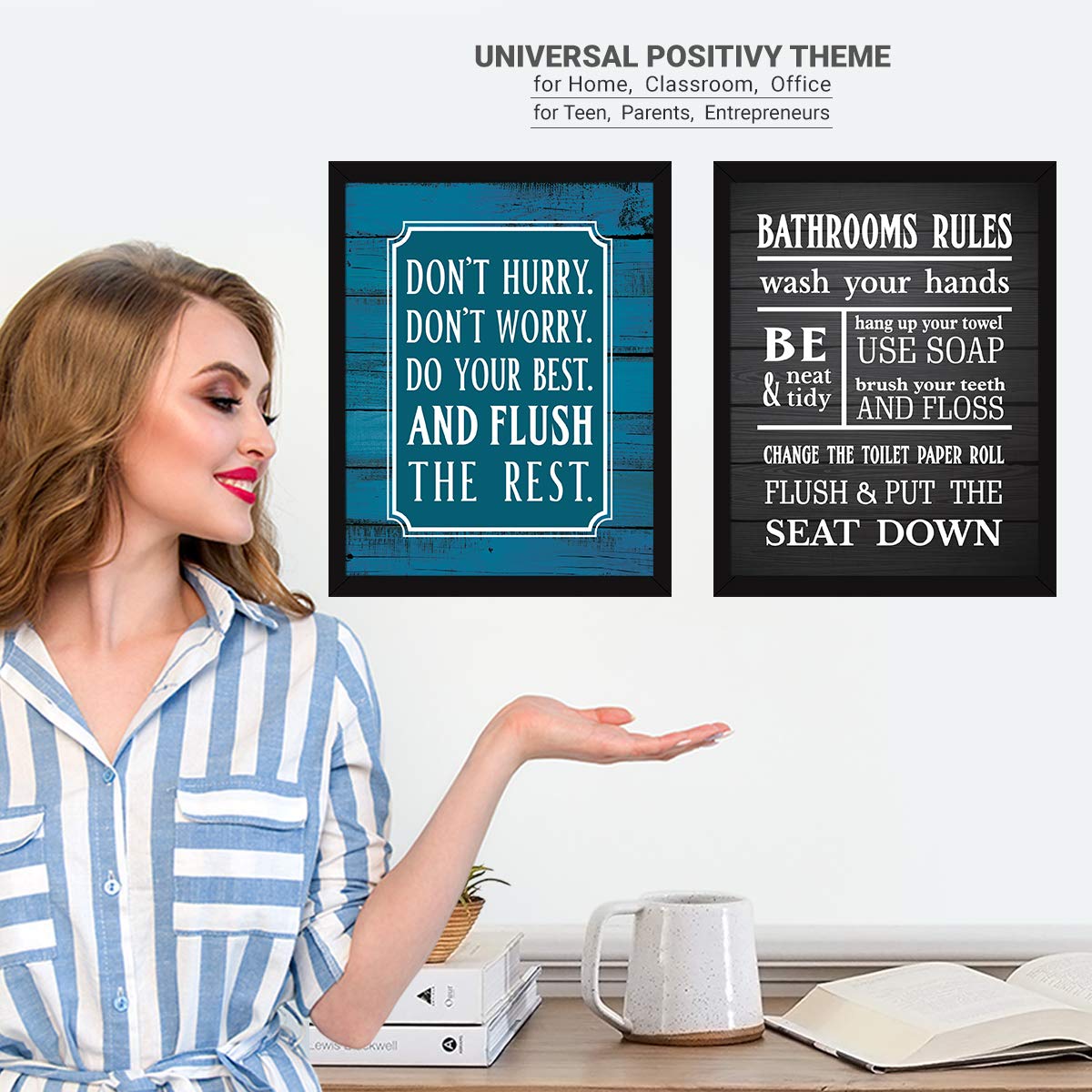 Bathroom Quotes (Set of 4)