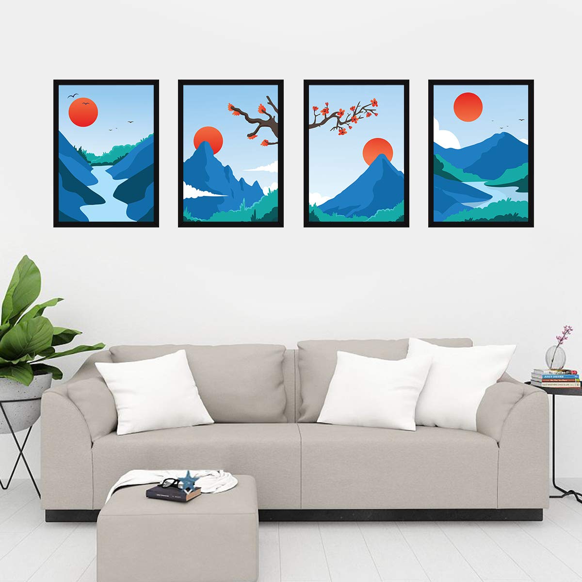 Wall Paintings (Set of 4)
