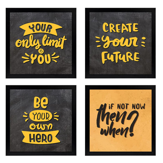 Motivational Inspirational Quotes (Set of 4)